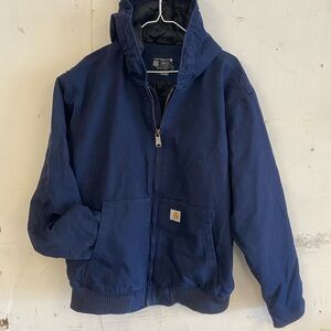 Carhartt Men's Navy Hooded Puffer Jacket